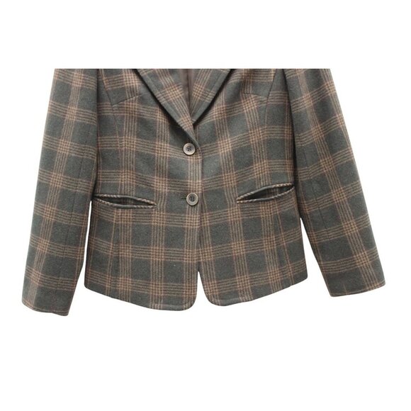 Talbots Blazer Jacket Size 6 Plaid Classic Preppy Career Business Academia Wool - Picture 3 of 13